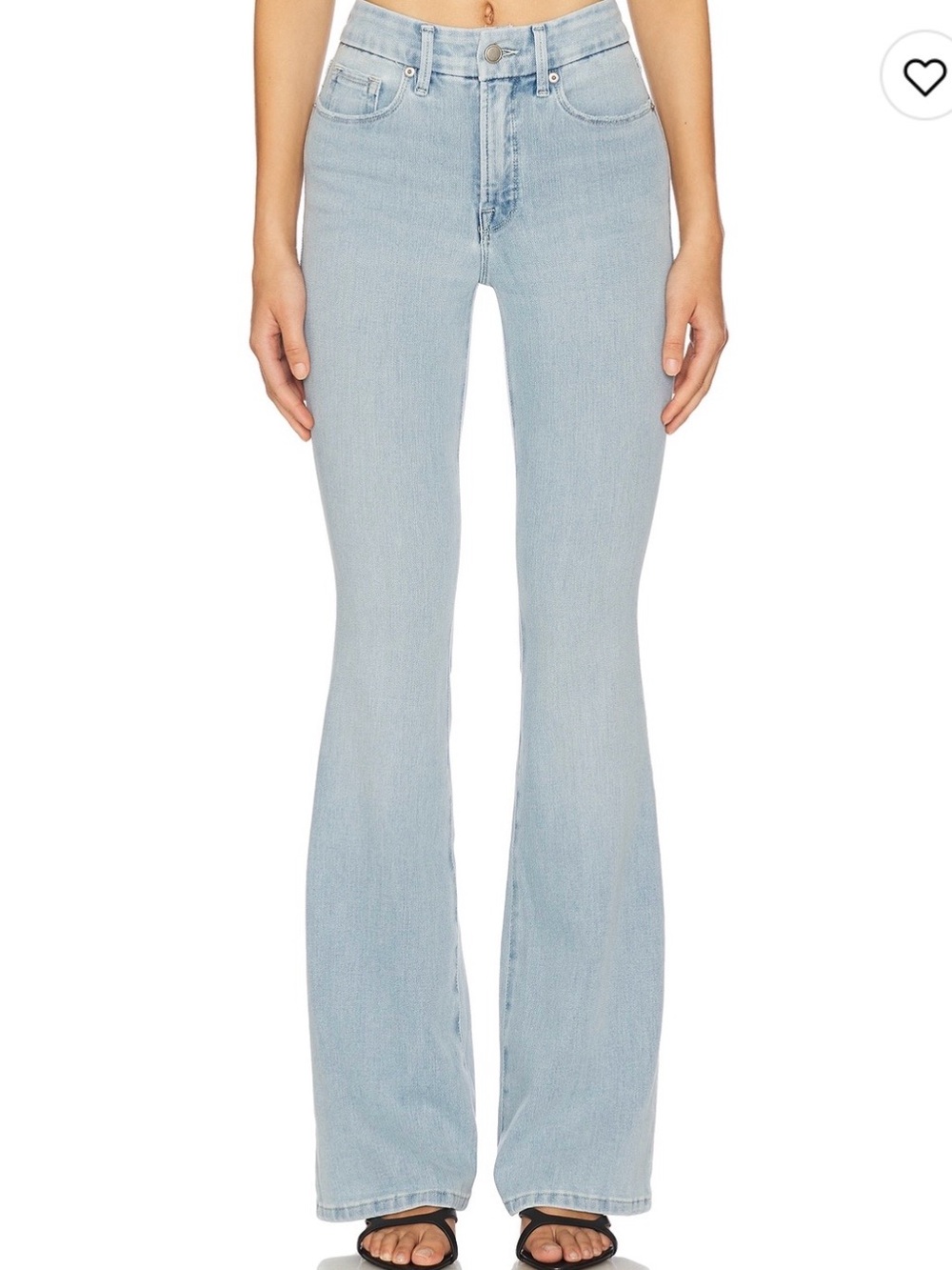 Good American Good Legs Flare Deep V Yolk